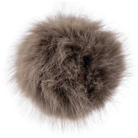 Bommel - Kunstpelz - 10 cm - braun